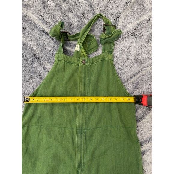 SOLD Free People We The Free Hunter Denim Overall in Spring Green Size Small - Picture 6 of 12
